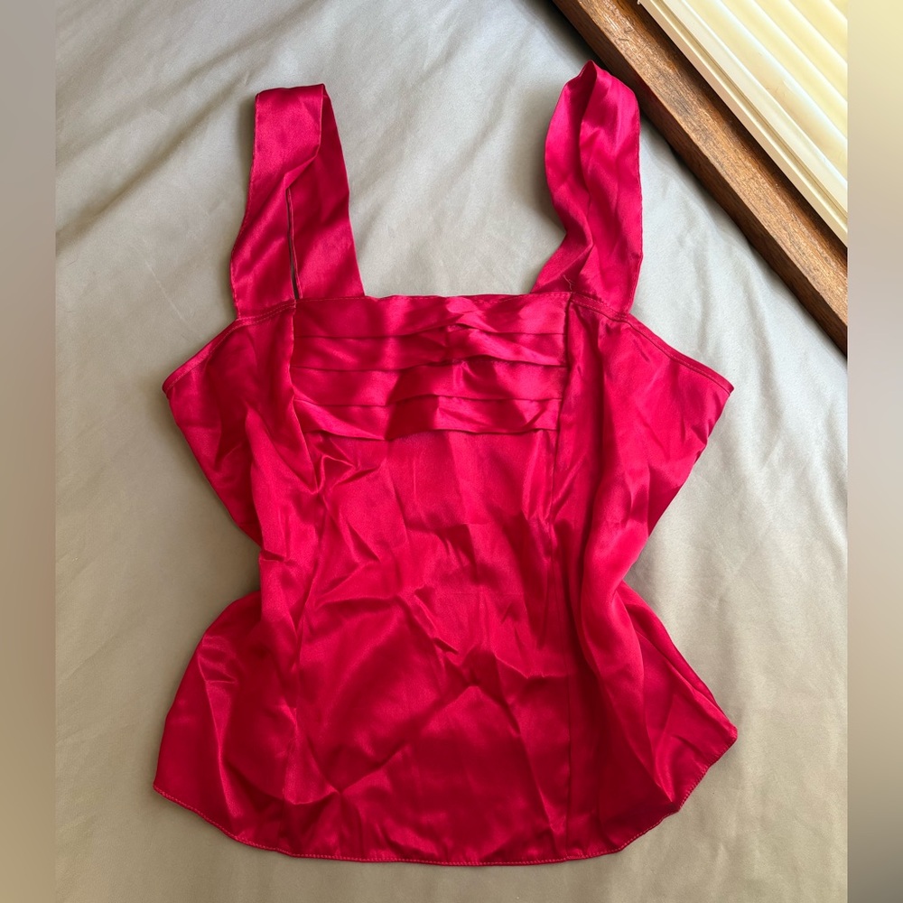 Vintage Adonna Red Going Out Y2K Summer Tank Top Size Medium Indie Boho